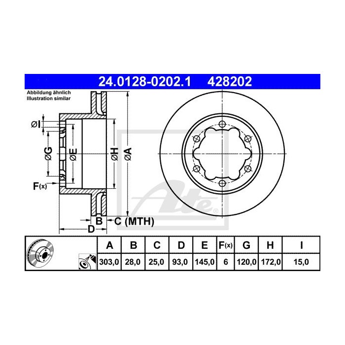 ATE Bremsscheibe 24.0128-0202.1
