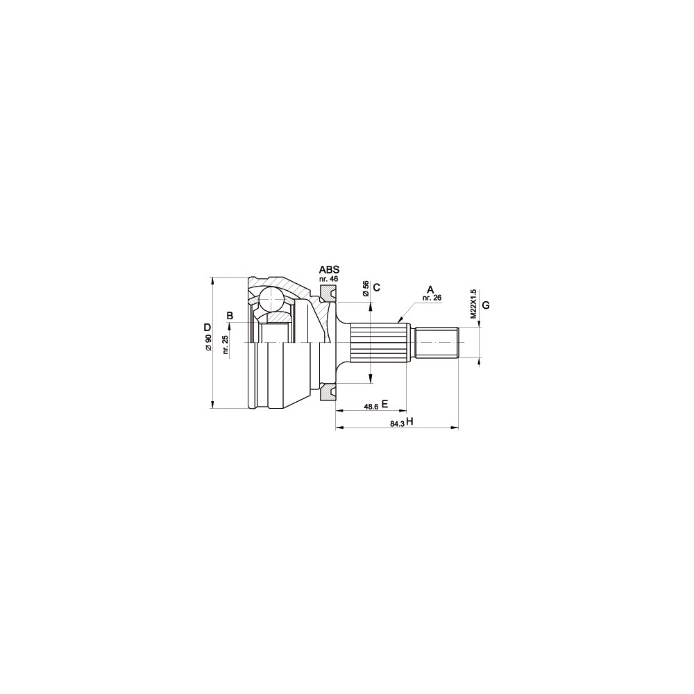 OPEN PARTS Gelenksatz, Antriebswelle CVJ5167.10