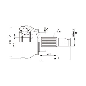 OPEN PARTS Gelenksatz, Antriebswelle CVJ5183.10