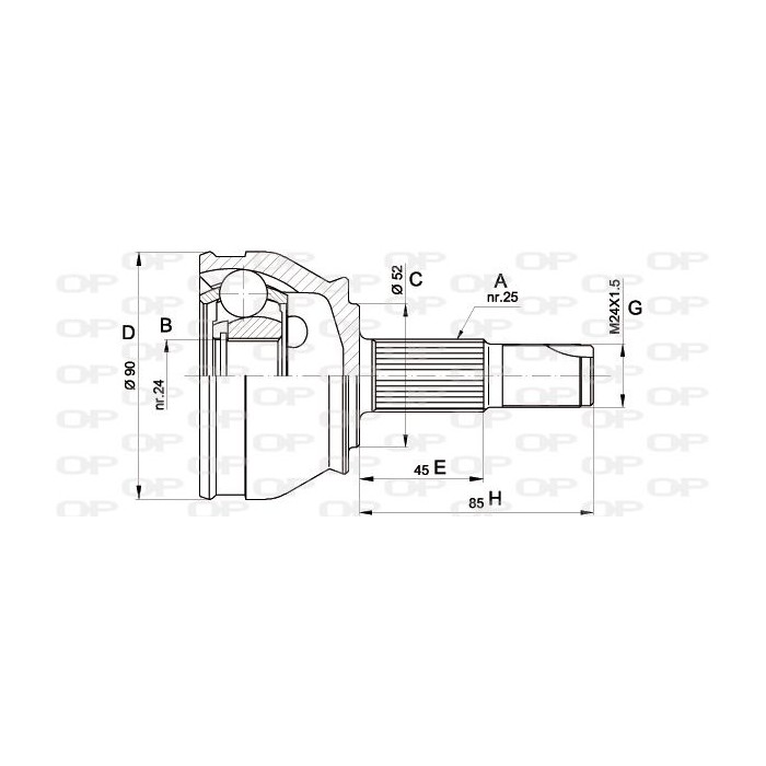 OPEN PARTS Gelenksatz, Antriebswelle CVJ5183.10