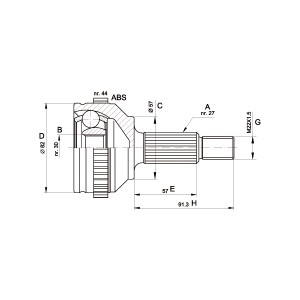 OPEN PARTS Gelenksatz, Antriebswelle CVJ5201.10