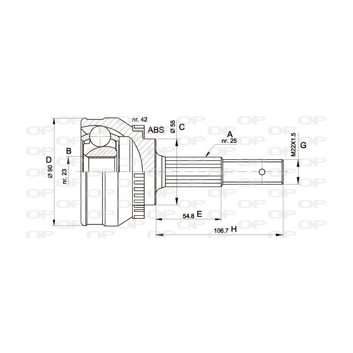 OPEN PARTS Gelenksatz, Antriebswelle CVJ5269.10
