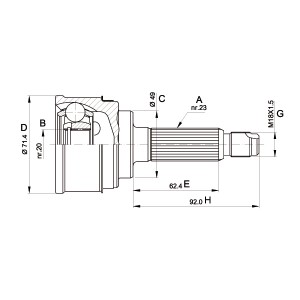 OPEN PARTS Gelenksatz, Antriebswelle CVJ5349.10