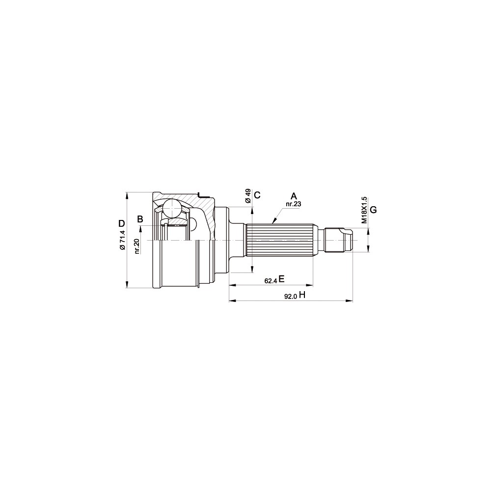 OPEN PARTS Gelenksatz, Antriebswelle CVJ5349.10