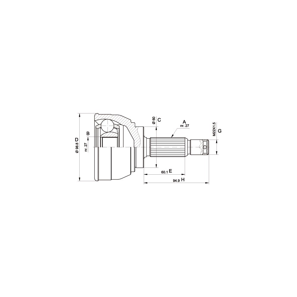 OPEN PARTS Gelenksatz, Antriebswelle CVJ5561.10