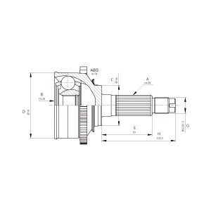 OPEN PARTS Gelenksatz, Antriebswelle CVJ5686.10