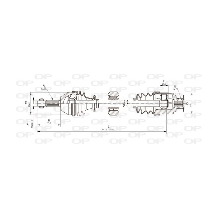 OPEN PARTS Antriebswelle DRS6037.00