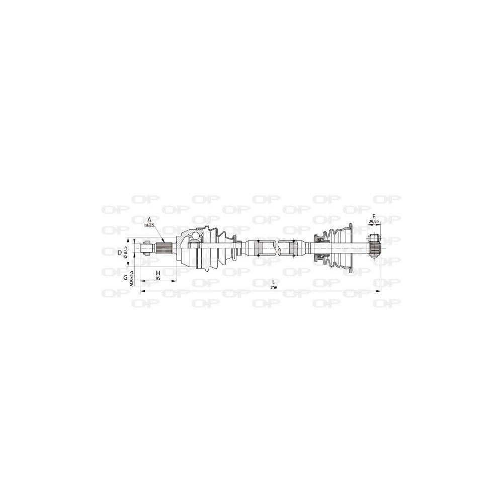 OPEN PARTS Antriebswelle DRS6131.00