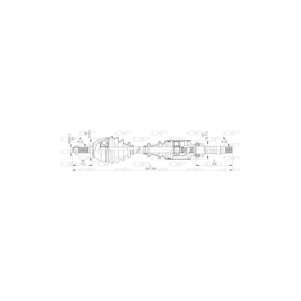 OPEN PARTS Antriebswelle DRS6146.00