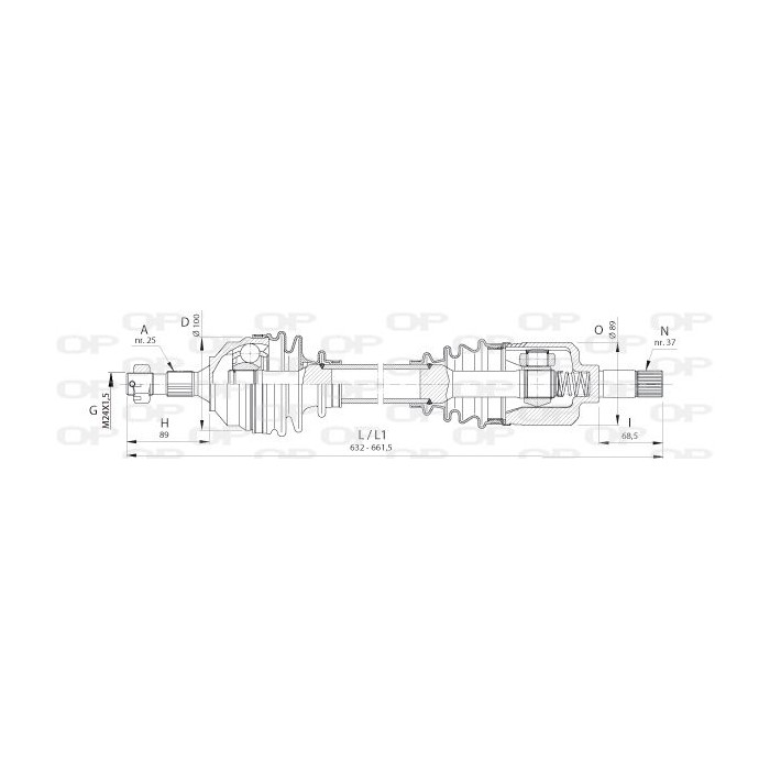 OPEN PARTS Antriebswelle DRS6392.00