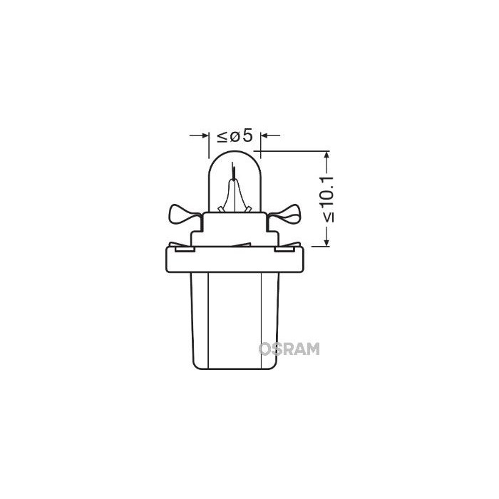 OSRAM ORIGINAL Glühlampe, Instrumentenbeleuchtung 2722MF
