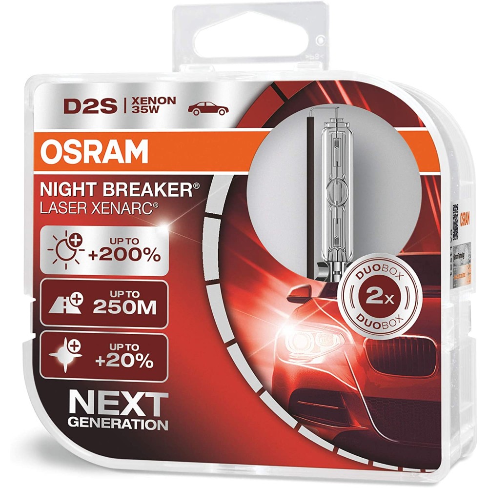 Xenon Scheinwerferlampen Osram D2S Night Laser +200% 35W