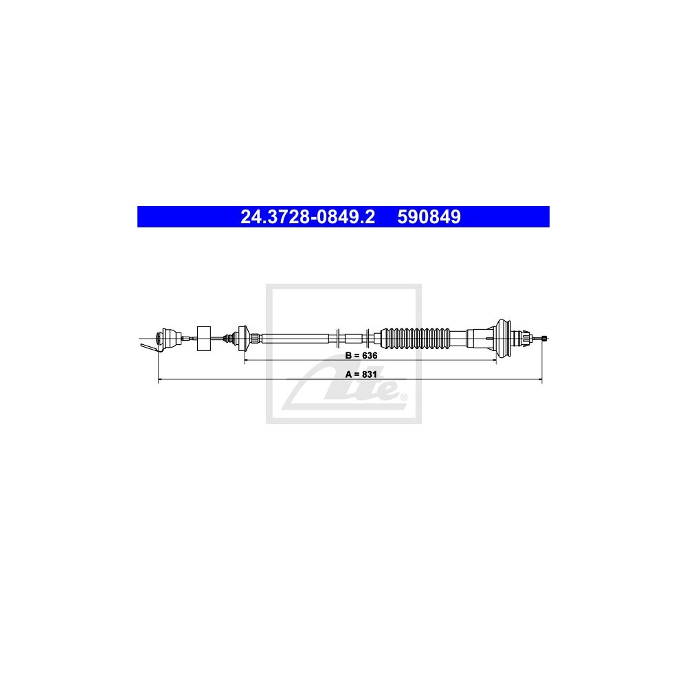 ATE Seilzug, Kupplungsbetätigung 24.3728-0849.2