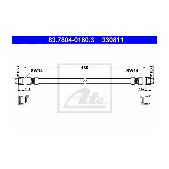 ATE Bremsschlauch 83.7804-0160.3