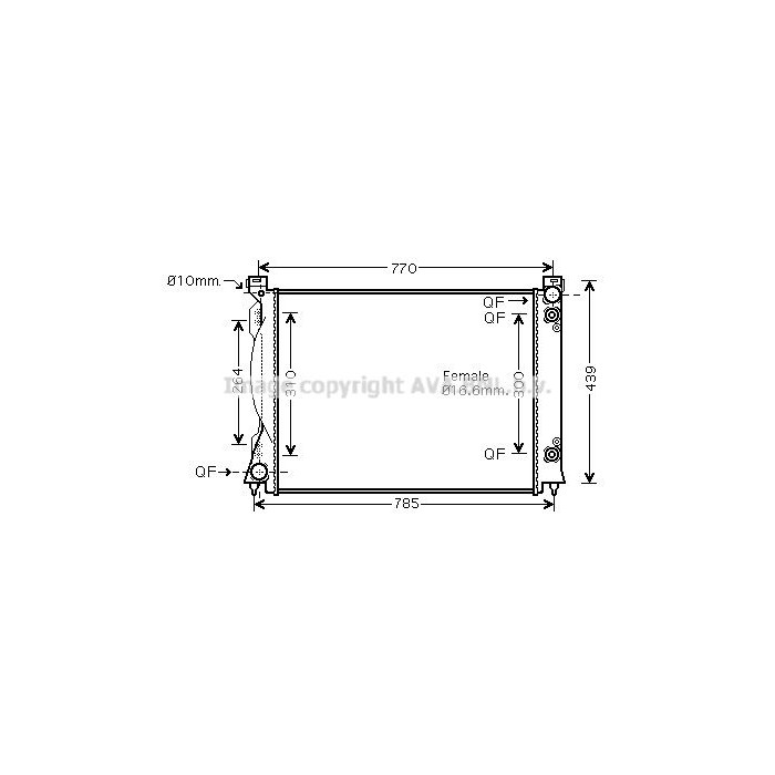 AVA QUALITY COOLING Kühler, Motorkühlung AI2253