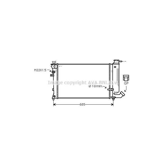 AVA QUALITY COOLING Kühler, Motorkühlung CN2121