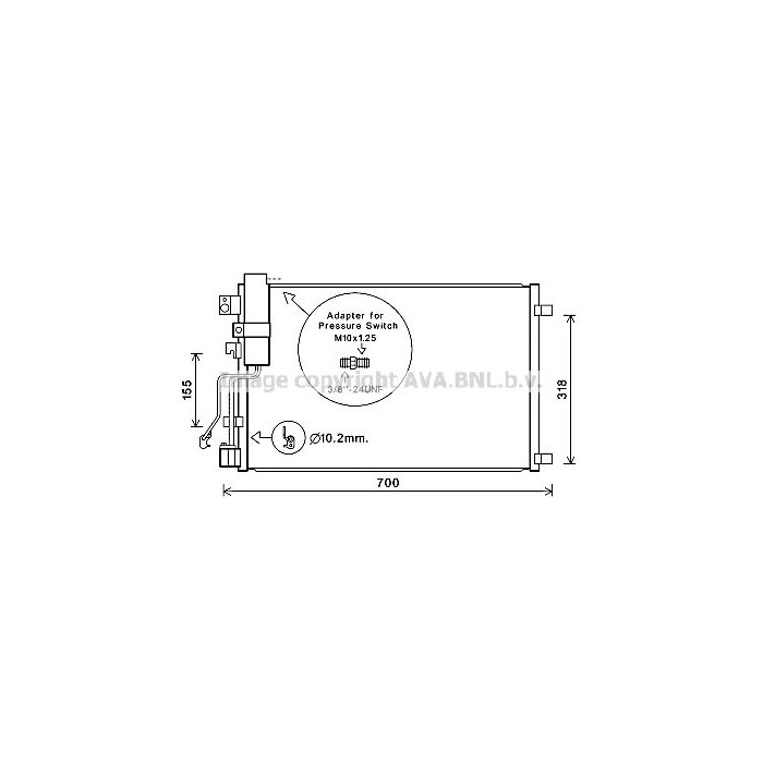 AVA QUALITY COOLING Kondensator, Klimaanlage DNA5283D