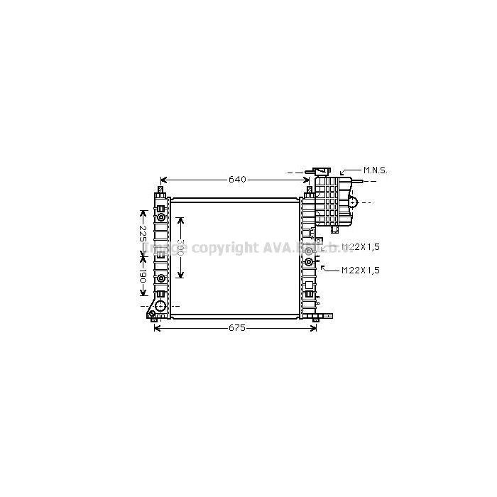 AVA QUALITY COOLING Kühler, Motorkühlung MSA2243