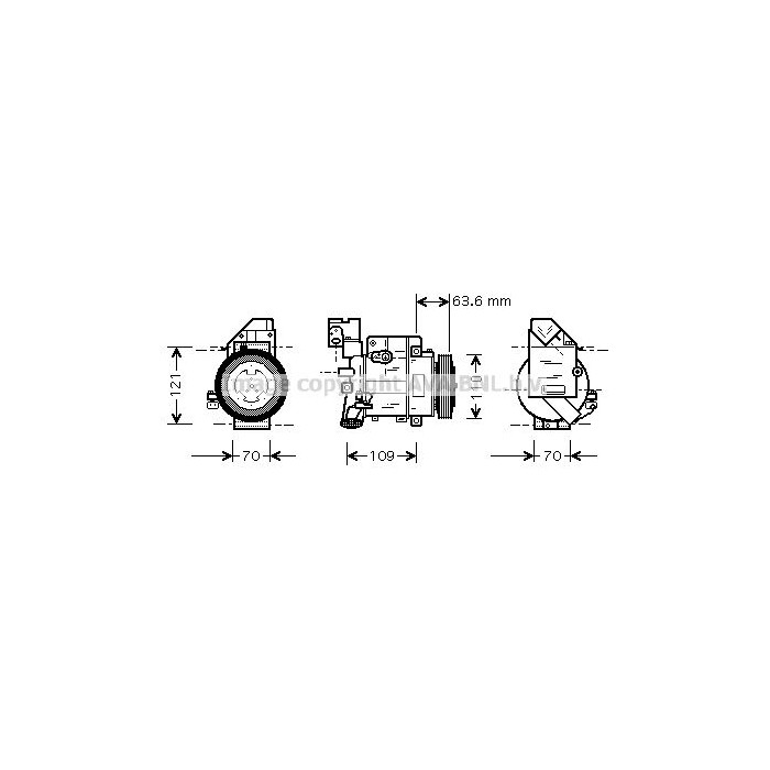 AVA QUALITY COOLING Kompressor, Klimaanlage MSK075
