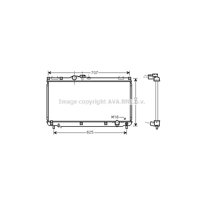 AVA QUALITY COOLING Kühler, Motorkühlung TO2321