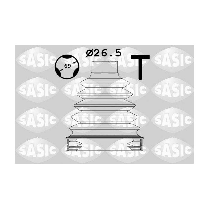 SASIC Faltenbalgsatz, Antriebswelle 1904017
