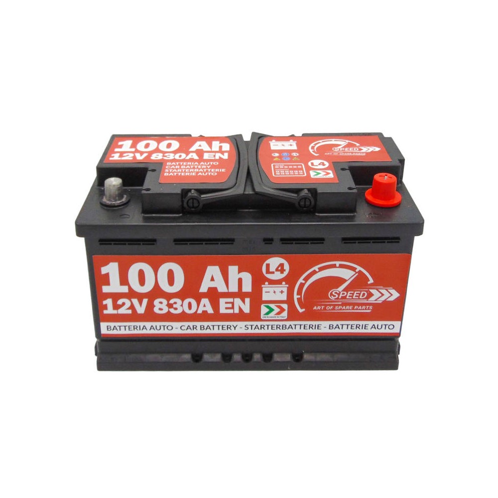 SPEED Autobatterie 100Ah L4 830A 12V 315x175x190