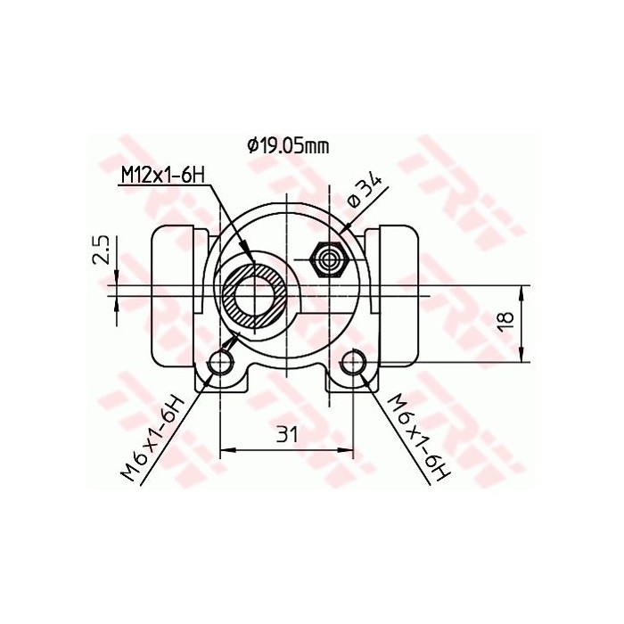 TRW Radbremszylinder BWD134