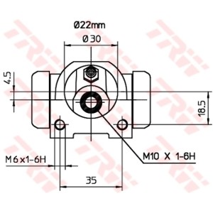 TRW Radbremszylinder BWF253