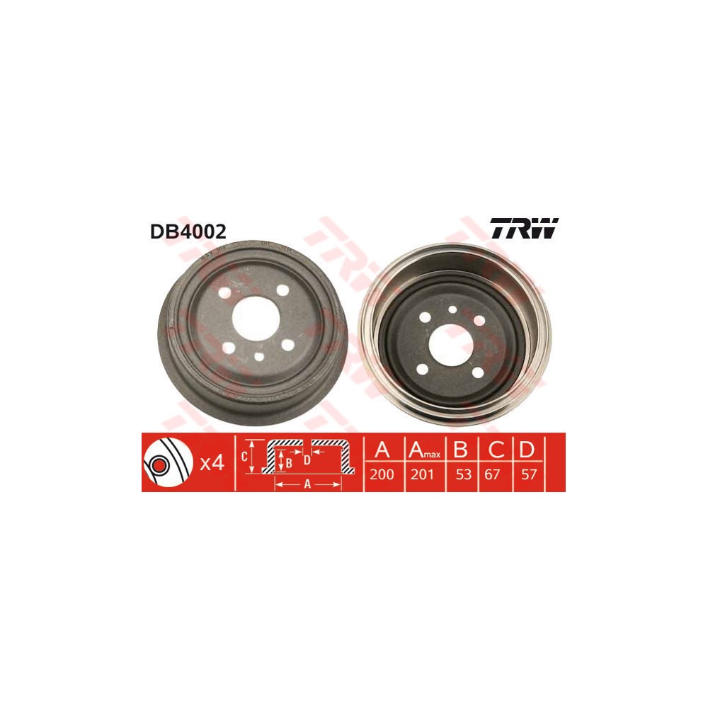 TRW Bremstrommel DB4002