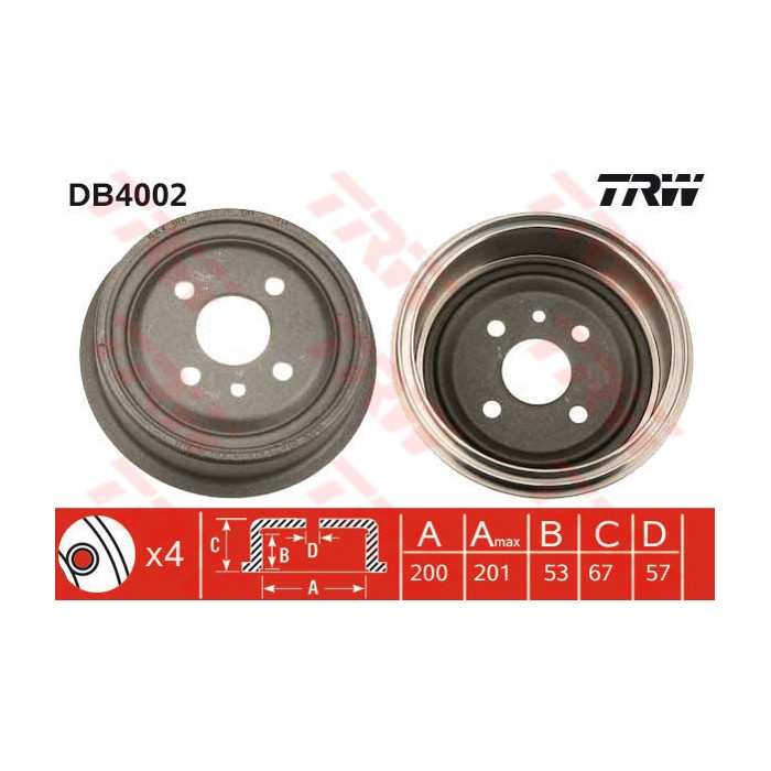 TRW Bremstrommel DB4002
