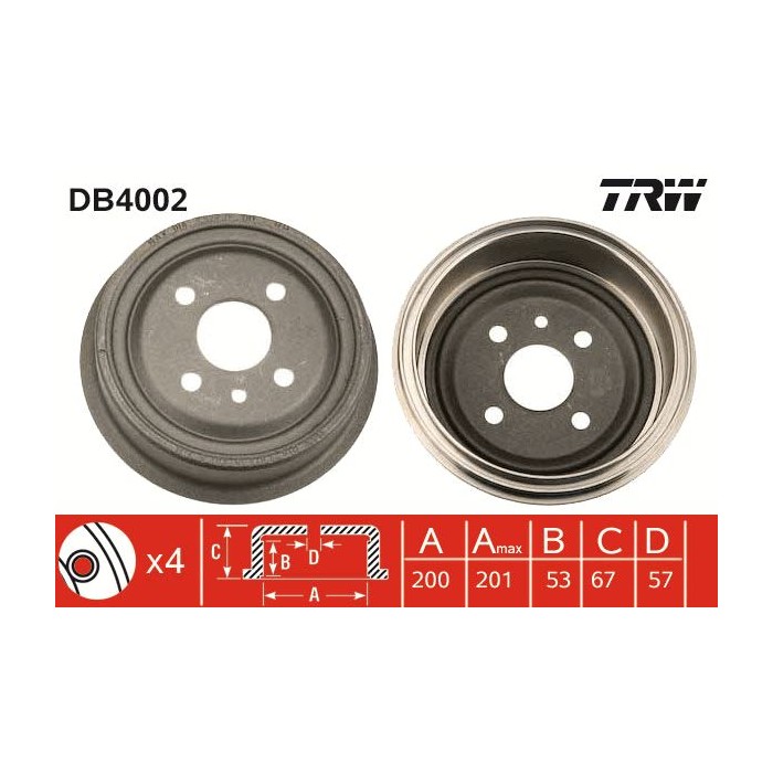 TRW Bremstrommel DB4002