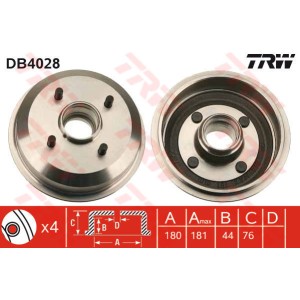 TRW Bremstrommel DB4028