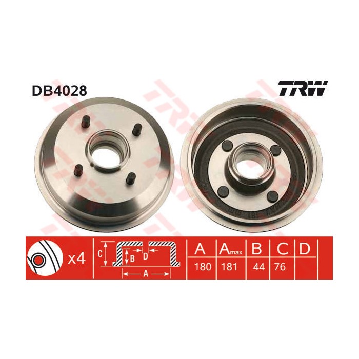 TRW Bremstrommel DB4028