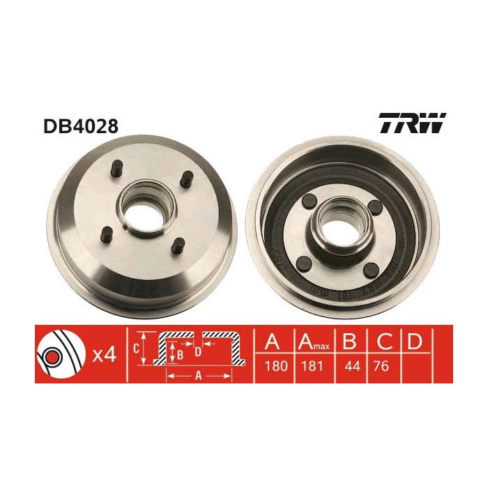 TRW Bremstrommel DB4028
