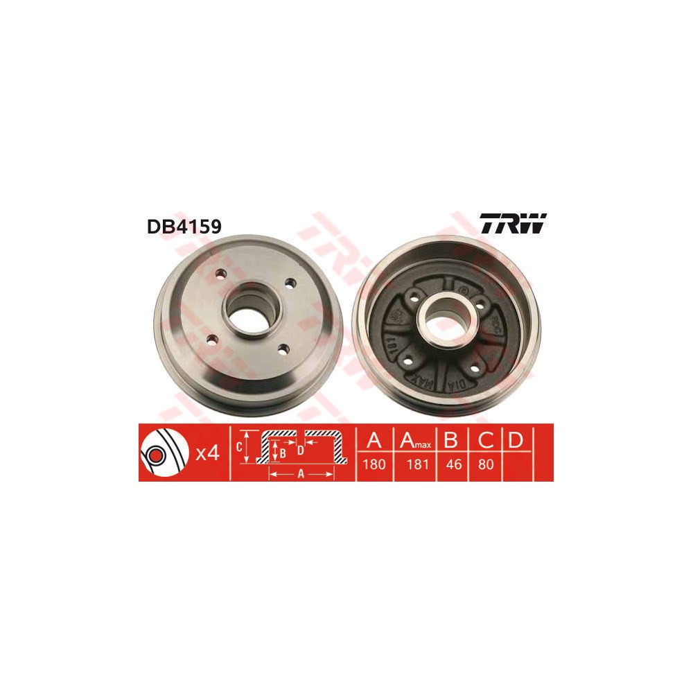 TRW Bremstrommel DB4159