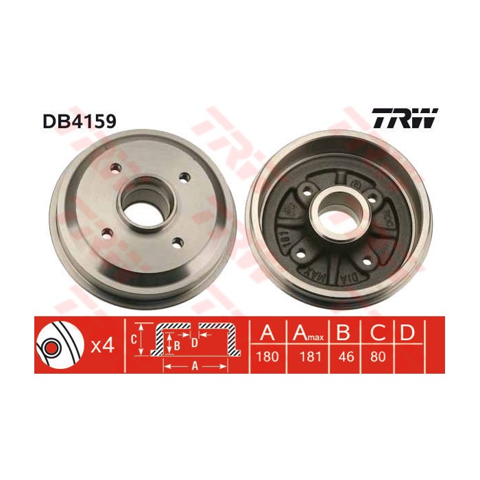 TRW Bremstrommel DB4159