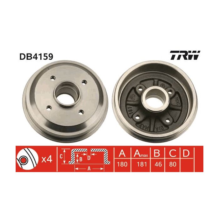 TRW Bremstrommel DB4159