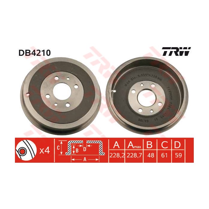 TRW Bremstrommel DB4210