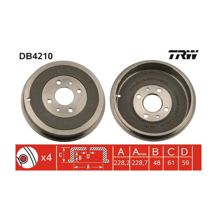 TRW Bremstrommel DB4210
