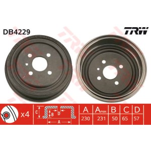 TRW Bremstrommel DB4229