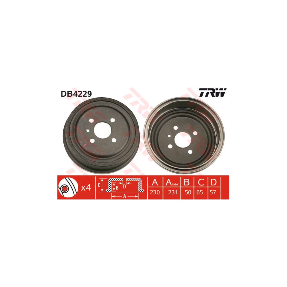 TRW Bremstrommel DB4229