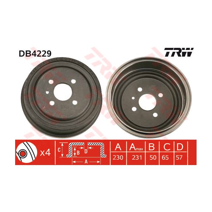 TRW Bremstrommel DB4229