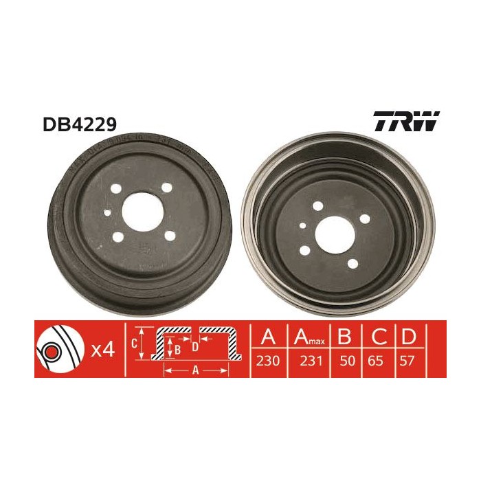TRW Bremstrommel DB4229