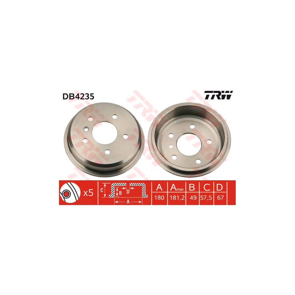 TRW Bremstrommel DB4235