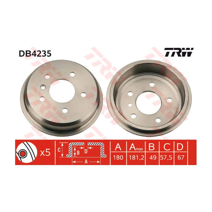 TRW Bremstrommel DB4235