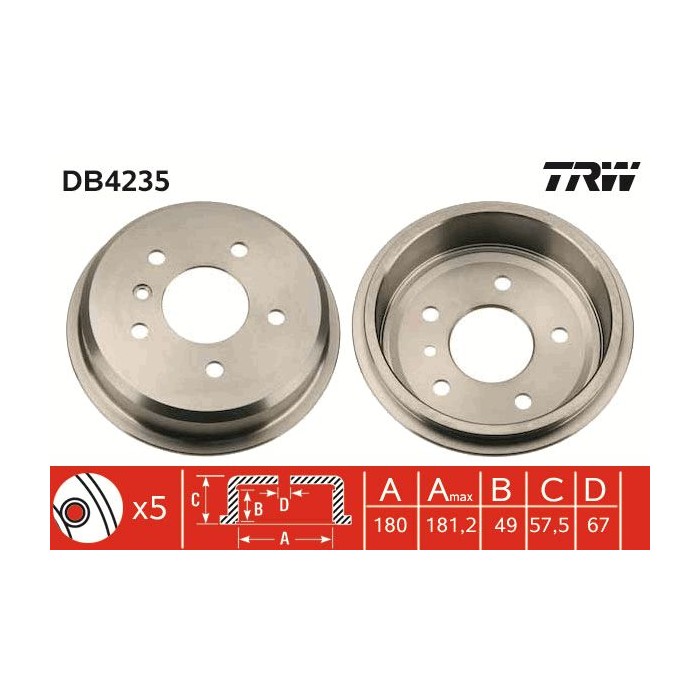 TRW Bremstrommel DB4235