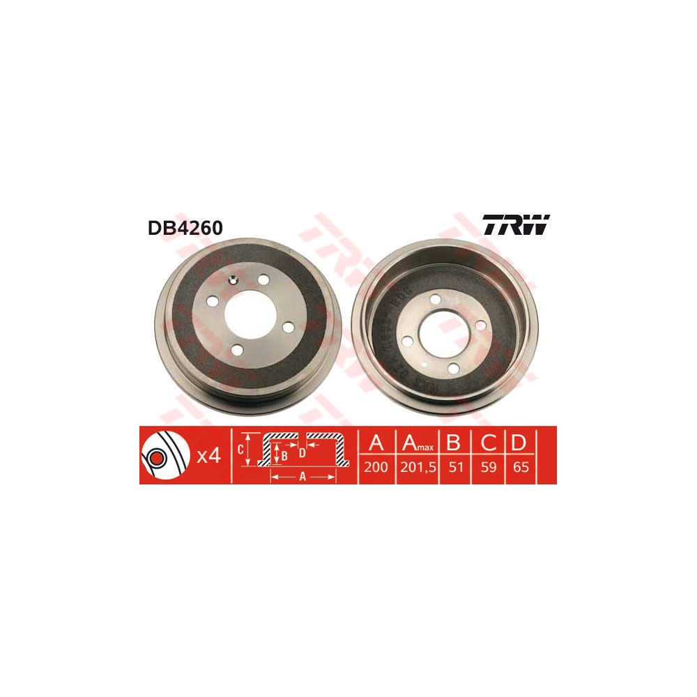 TRW Bremstrommel DB4260