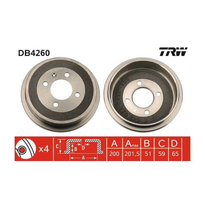 TRW Bremstrommel DB4260