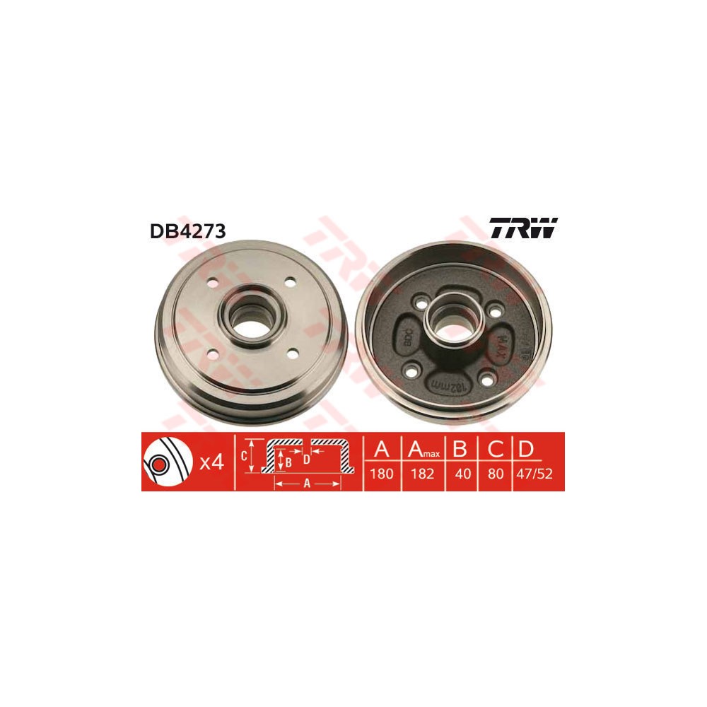 TRW Bremstrommel DB4273