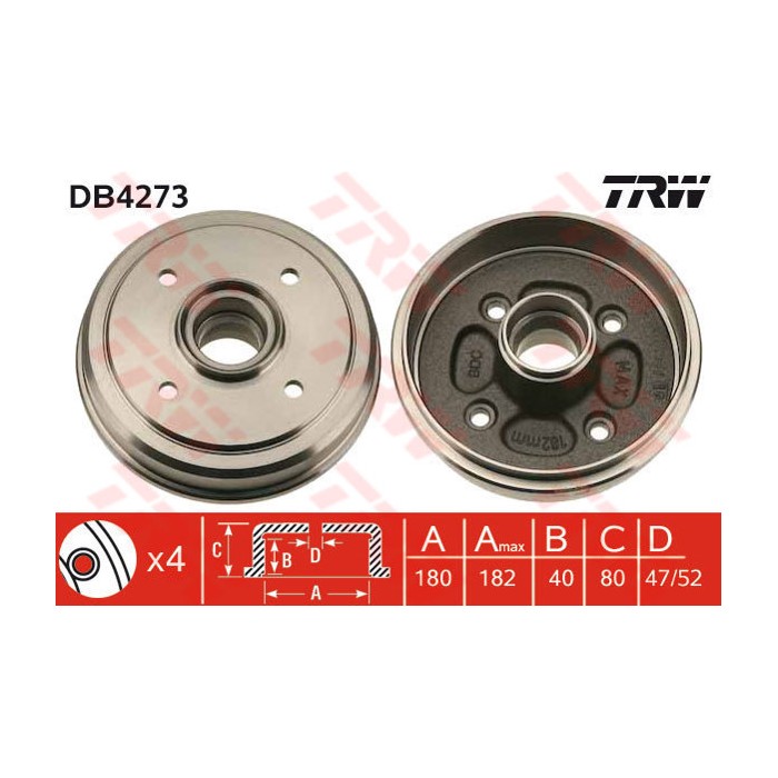 TRW Bremstrommel DB4273